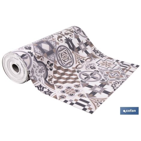 ROLLO DE ALFOMBRA VINILICA DISEÑO ARABESCO 84% VINILO 16% POLIESTER 52 X 20 M