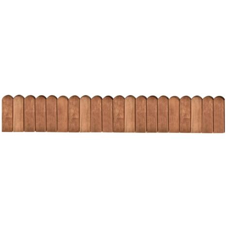 Rollo de borde de madera de pino impregnada marrón 120 cm