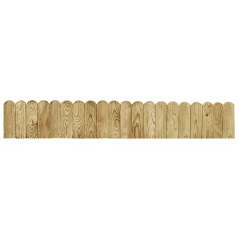 Rollo de borde de madera de pino impregnada verde 120 cm vidaXL