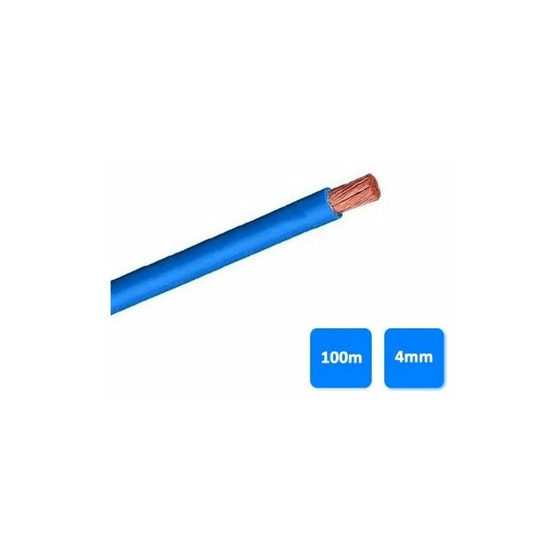 

Rollo de cable libre de halógenos 4mm azul (100 metros) H07Z1-K AS 750V