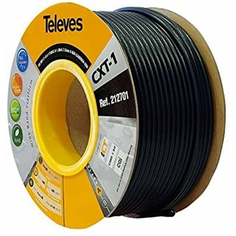 

Cable antena 212701 CXT1 pvc Negro (rollo 100mT) - Televes