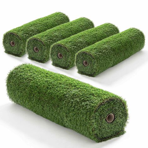 Rollo de césped (lote de 5) 1x5 m espesor 30 mm verde Hyde Park
