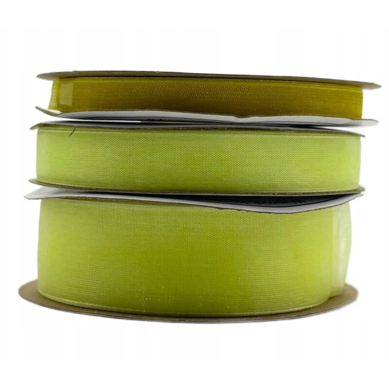 Rollo de cinta de gasa color lima de 25 mm y 32 m para decoración