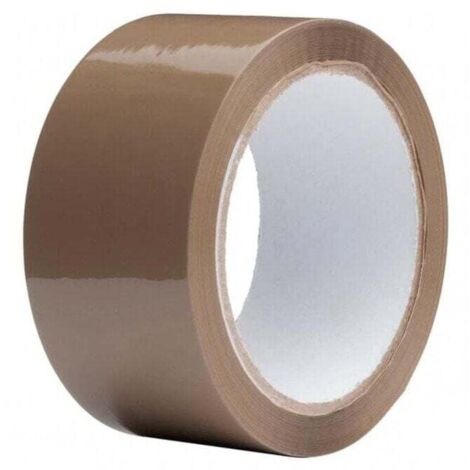 Rollo de cinta marrón KZQ de 48 mm x 80 m. Cinta de embalaje para cajas, envíos y mudanzas.