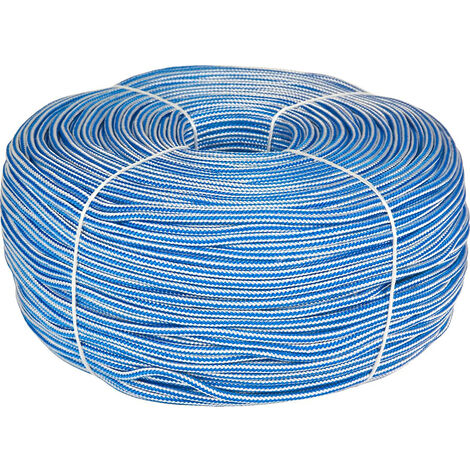 Rollo de cuerda bicolor - Azul - Ø 4 mm - 200 m