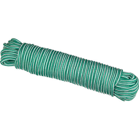 Rollo de cuerda bicolor - Blanco - Ø 4 mm - 25 m