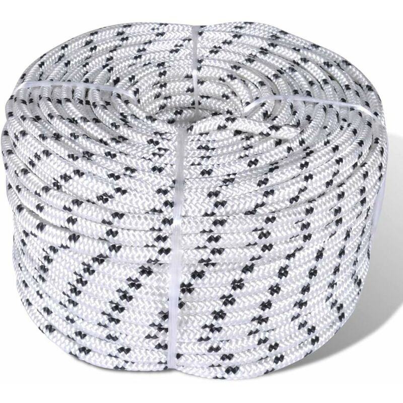 

Rollo de cuerda de barco trenzada linea poliester 12 mm x 50 m