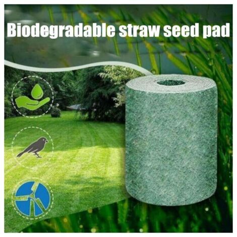 Rollo de esterilla de semillas de césped biodegradable, 20 x 1000 cm