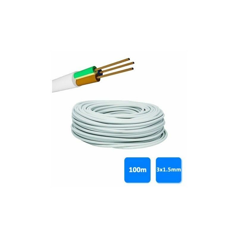 

Rollo de manguera 3x1.5mm blanca (100 metros) H05VV-F