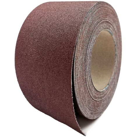 Rollo de papel abrasivo de aluminio de grano 120, 7,6 cm x 15 m, para trabajos de metalurgia, carpintería, restauración de muebles y lijado de tuberías de automóviles.