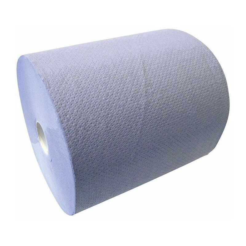 

Rollo de papel de 3 capas, 6 rollos de 100 m, ancho 22 cm azul - CWS