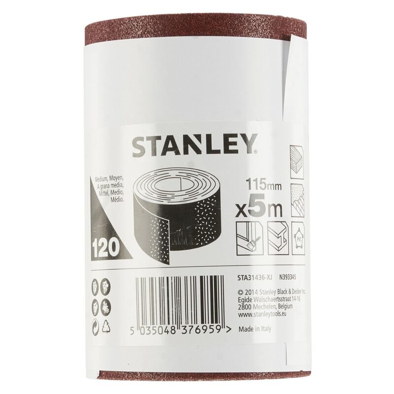 

Rollo de papel de lija Stanley - G120 500 x 11,5 cm