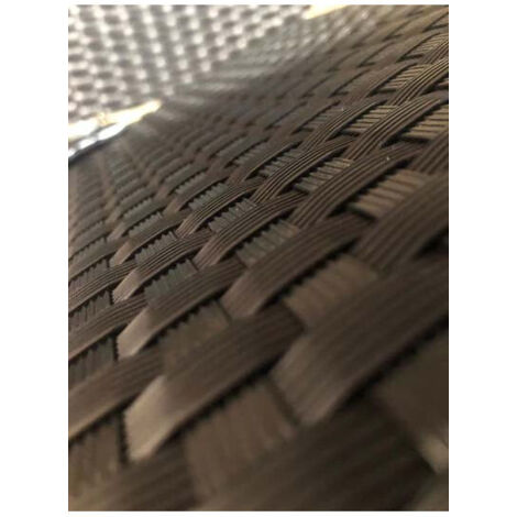 Rollo de revestimiento antideslumbrante en ratán para balcones y cercas negro Brixo 0.9x5 m
