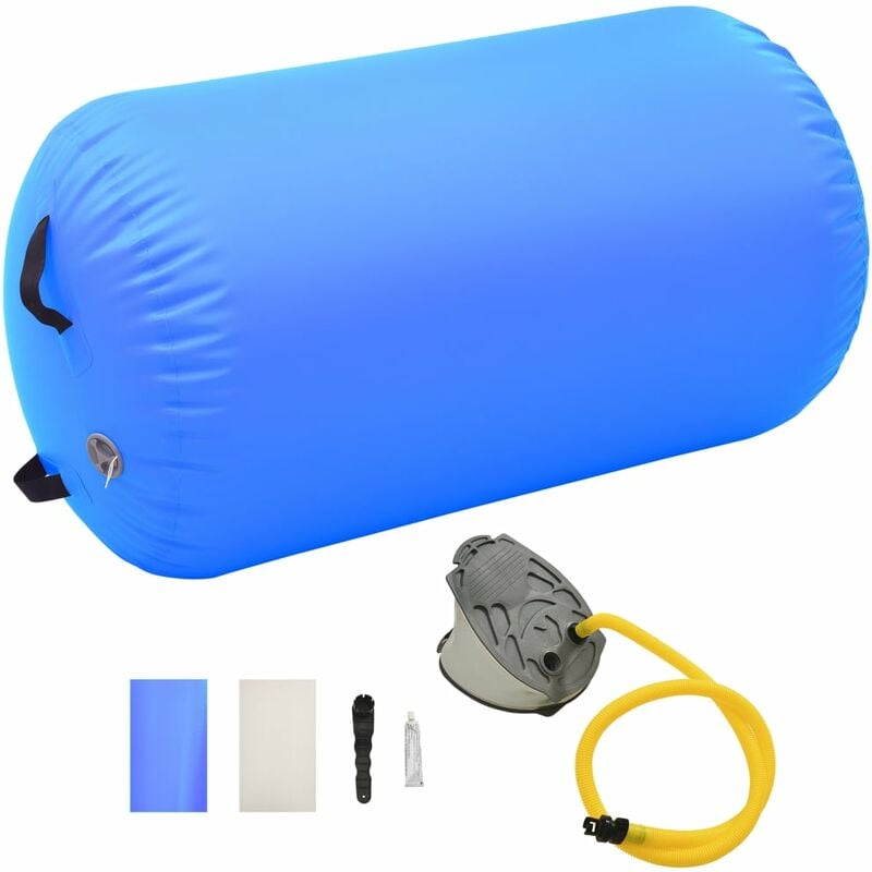 

Rollo hinchable de gimnasia con bomba PVC azul 100x60 cm