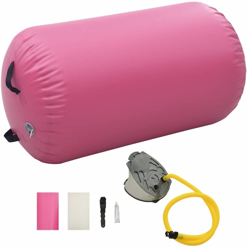 

Rollo hinchable de gimnasia con bomba PVC rosa 100x60 cm
