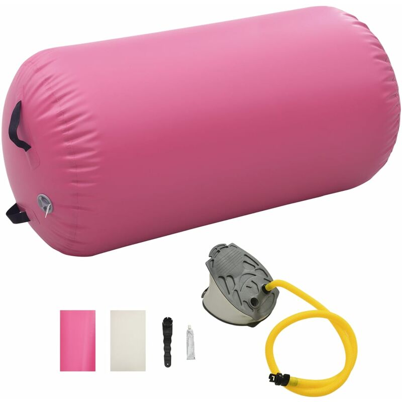 

Rollo hinchable de gimnasia con bomba PVC rosa 120x90 cm
