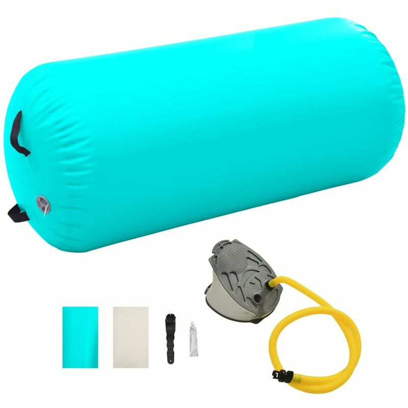 

Rollo hinchable de gimnasia con bomba PVC verde 120x90 cm