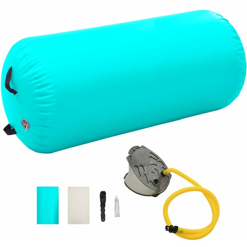 

Rollo hinchable de gimnasia con bomba PVC verde 120x90 cm