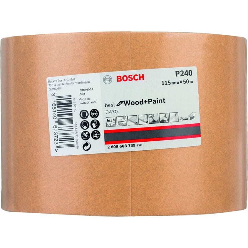 

2608608739 Rollo de lija de papel C470 115 mm x 50 m, 240 - Bosch