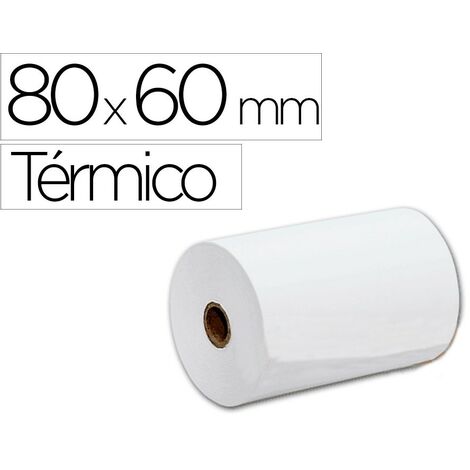 PACK 10 ROLLOS PAPEL TERMICO 60X55X12MM KORES