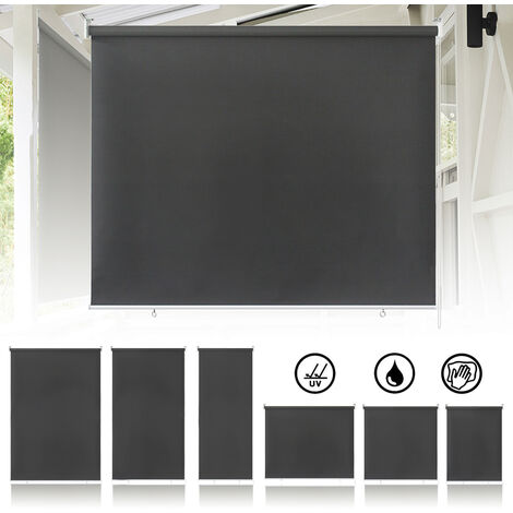 HENGMEI Senkrechtmarkise Für Balkon – 140x140 Cm, Grau, UV-Schutz Bis 90%, Verstellbar