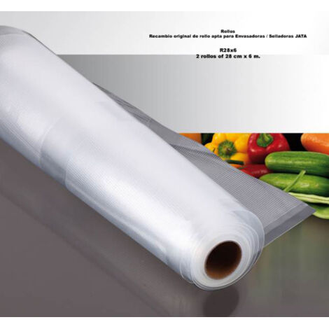 Rollos bolsas 28 cm x 6 m caja 2