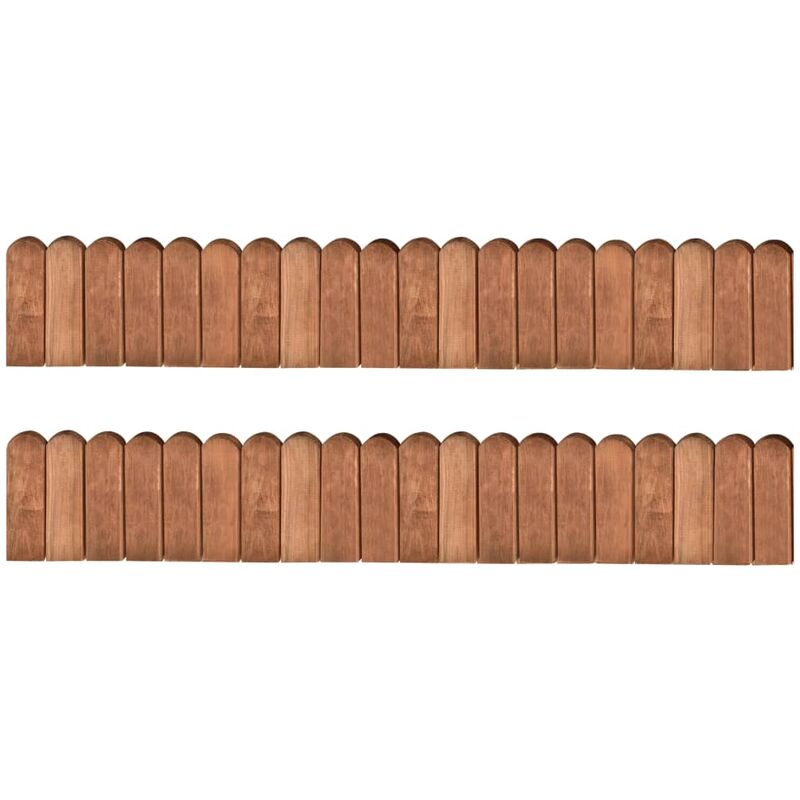 

Rollos de borde de jardin 2 uds madera pino impregnada 120 cm
