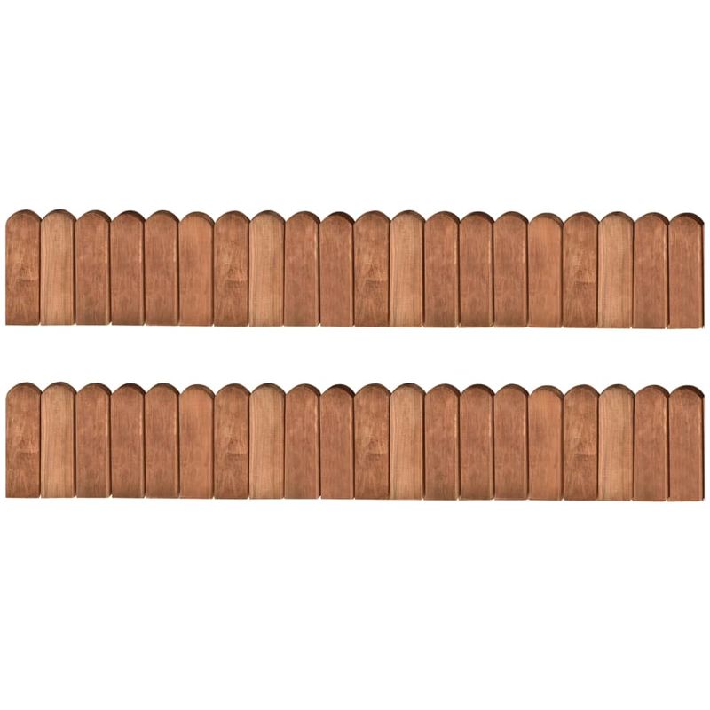 

Rollos de borde de jardin 2 uds madera pino impregnada 120 cm