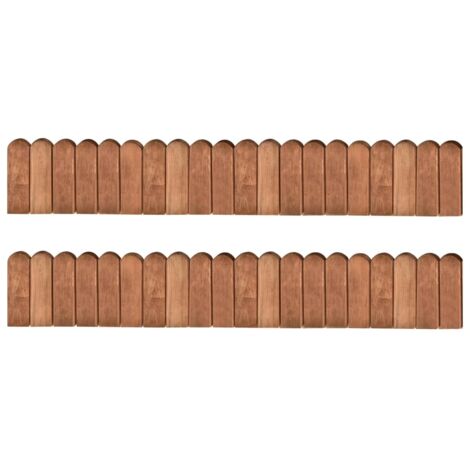 Rollos de borde de jardín 2 uds madera pino impregnada 120 cm