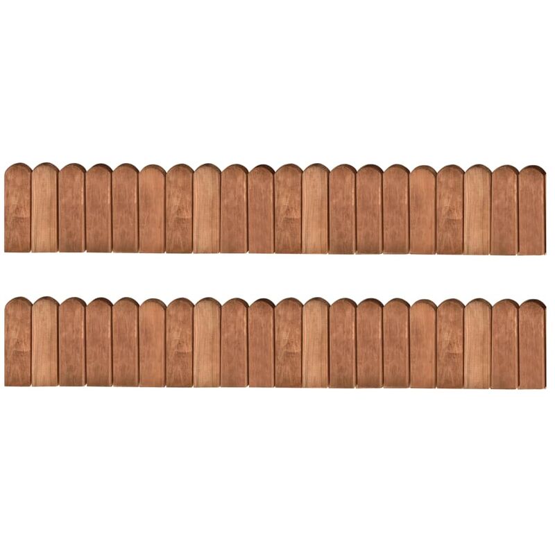 

Rollos de borde de jardín 2 uds madera pino impregnada 120 cm - Marrón