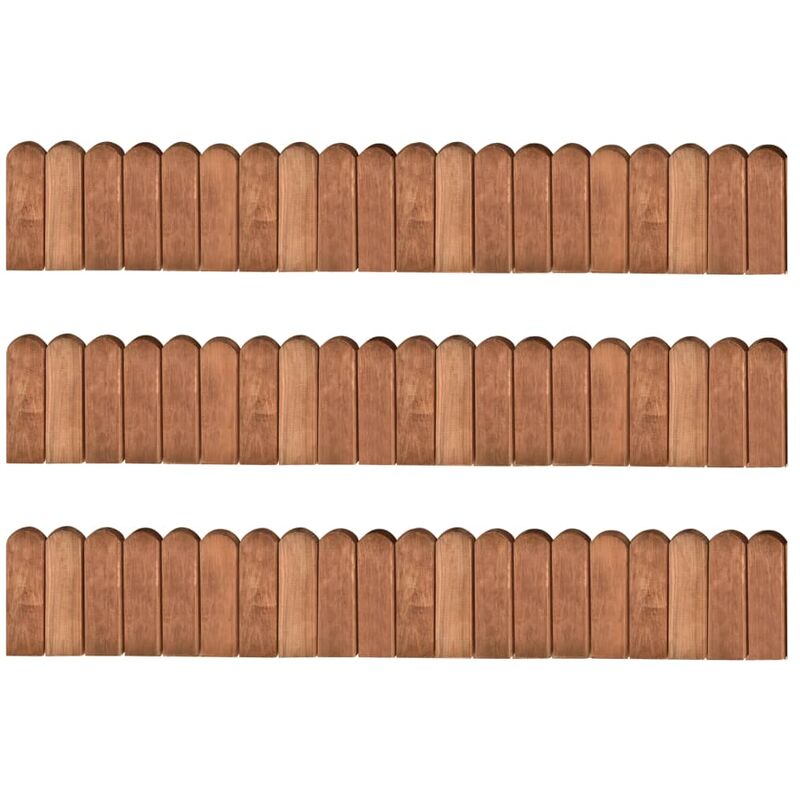 

Rollos de borde jardin 3 uds madera de pino impregnada 120 cm