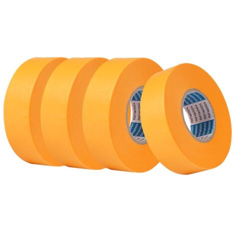 Rollos de cinta de enmascarar para pintura, 18 mm x 50 m, cinta adhesiva removible para pintar y barnizar.