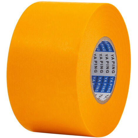 Rollos de cinta de enmascarar para pintura, 50 mm x 50 m, cinta adhesiva removible para pintar y barnizar.