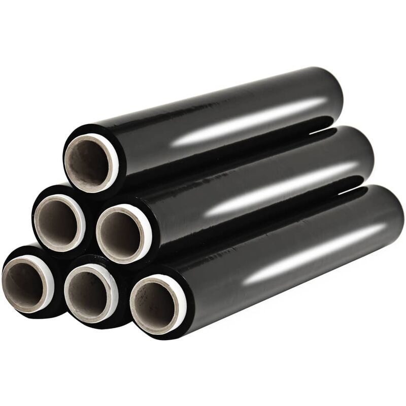 

Rollos de film para pales 6 unidades negro 23 µm 624 m
