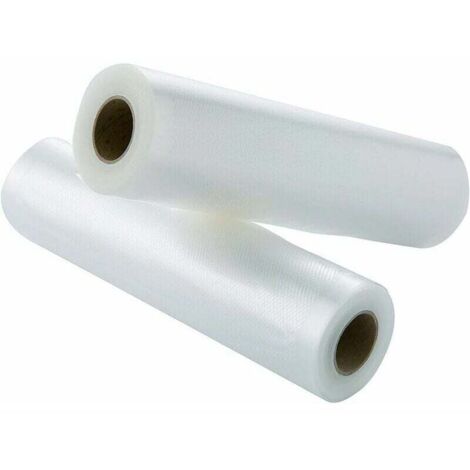 rollos de film profesional estable, Bolsas de sellado de film, Rollos grandes 20 x 500 cm, Aptas para todo tipo de recetas de almacenamiento al vacío/Selladoras térmicas/Envasado al vacío