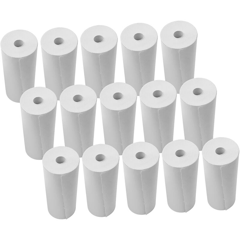 

Rollos de papel termico 80x30mm Papel de recibo Rollos de papel de caja registradora para impresora de recibos POS de supermercado,Blanco, 15 Rollos