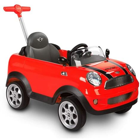 ROLLPLAY Push Car mit ausziehbarer Fußstütze, ab 1 Jahr, MINI Cooper, Rot