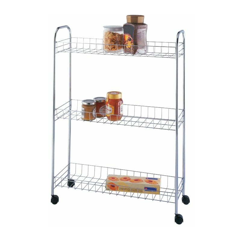 

Carrito de cocina Slim cromado
