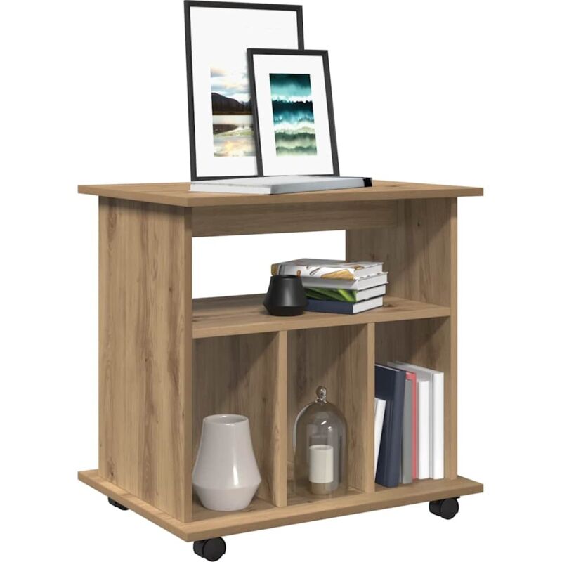 Vidaxl Rollcontainer Artisan-eiche 60x45x60 Cm Holzwerkstoff