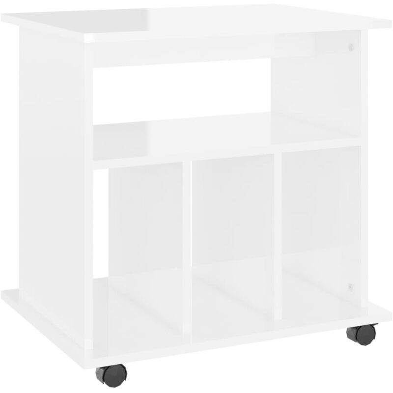 Vidaxl - Rollschrank Hochglanz-weiß 60x45x60 Cm Holzwerkstoff
