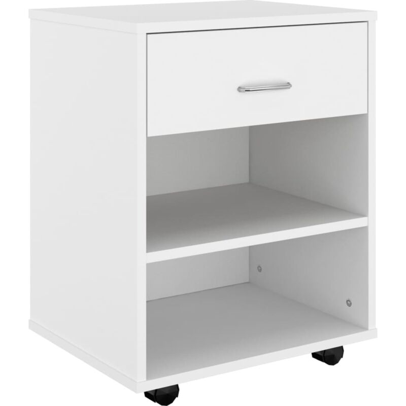 Rollschrank Weiß 46x36x59 Cm Holzwerkstoff Vidaxl