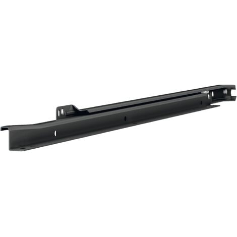 Rollschubführung Standard I - Schubladenschiene 350mm mit Kunststofflaufrollen, Auszug bis 25 kg belastbar, Stahl schwarz