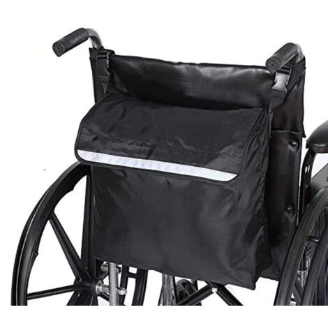 Rollstuhltasche hinten, wasserdichte Oxford-Rollstuhltasche, groß, schwarz