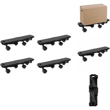 Rollwagen & Sackkarren - Living Transportroller mit 4 Rollen 4 Stk. Schwarz Polypropylen 170 kg
