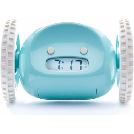 Rollwecker (Das Original) Sehr laut für Tiefschläfer (Roboterwecker für Schlafzimmer von Erwachsenen und Kindern) Cool, lustig, springend, jagend, rennend, sich bewegend, rollend (Blau)