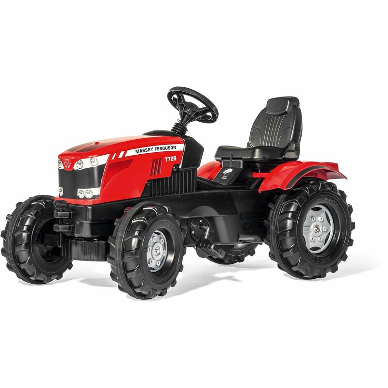 Tracteur pedales MF7726, siåge reglable, pneus silencieux, attelage de remorque - Rolly Toys