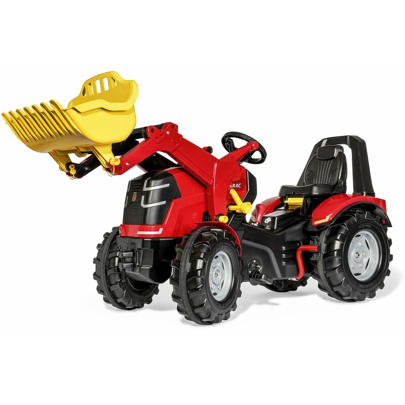 Rolly Toys Tracteur ç pedales Premium avec chargeur frontal, pneus silencieux, changement deux vitesses