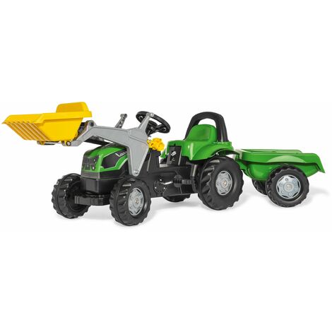 Rolly Toys Trettraktor Deutz-Fahr 5115 G TB mit Anhönger + Frontlader, grön