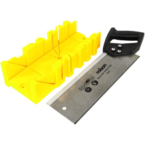 Rolson 58262 - Scatola per troncatrici con sega a tenone, colore: Nero