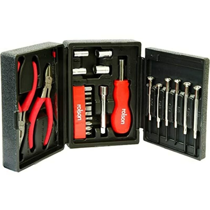 Image of Rolson - Tools 36039 - Mini set di attrezzi, 26 pezzi